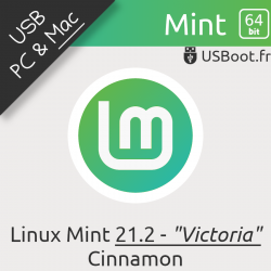 Clé USB Linux Mint 21.2 Victoria 64Bit