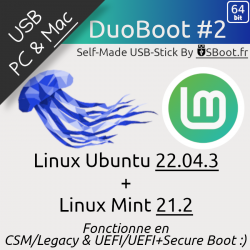 Clé USB Linux MultiBoot Linux Mint 21.2 & Ubuntu 22.04.3