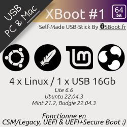 Clé USB Linux MultiBoot 4 x Linux