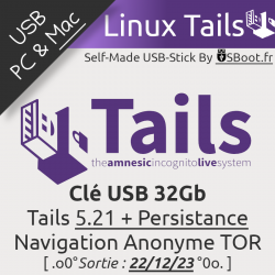 Clé USB Linux Tails 5.21 +...