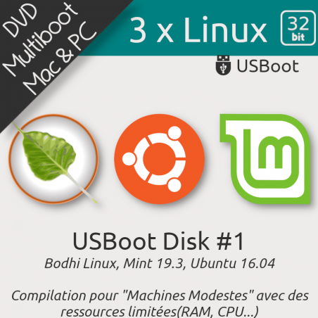 DVD Linux Multiboot Pour Vieux Ordis - USBoot Disk n°1