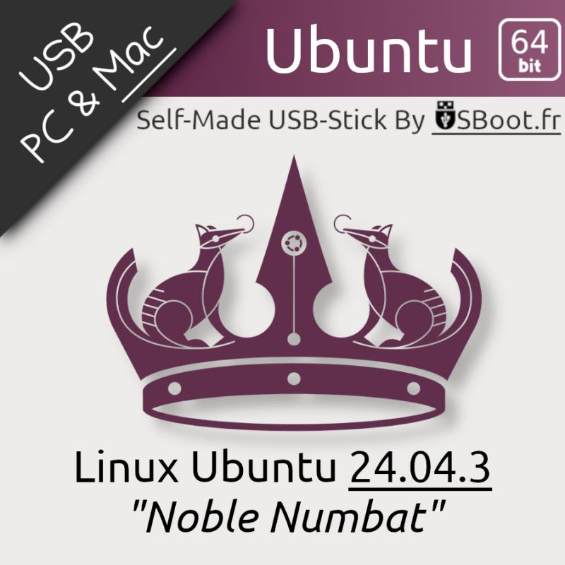 Clé USB Linux Ubuntu 24.04.3