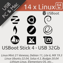 Clé USB 14 x Linux...