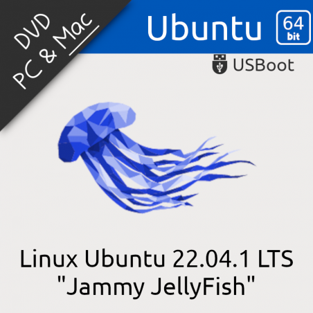 DVD Linux Ubuntu 22.04.1 Jammy JellyFish