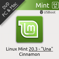 DVD Linux Mint 20.3 Una 64Bit