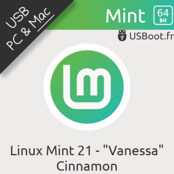 Clé USB Linux Mint 21 Vanessa