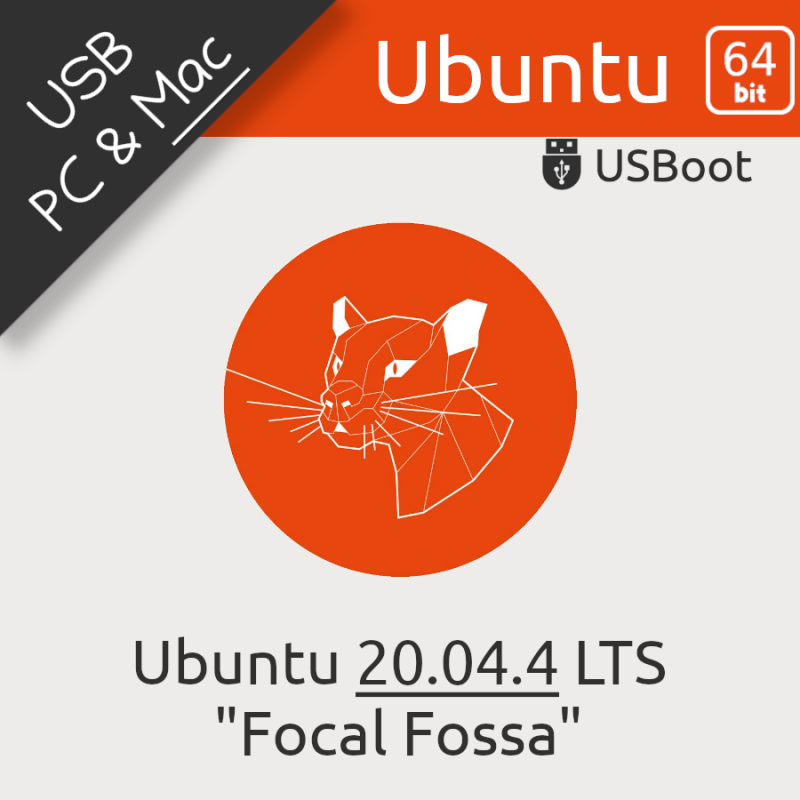 Clé USB Linux Ubuntu 20.04 Focal Fossa