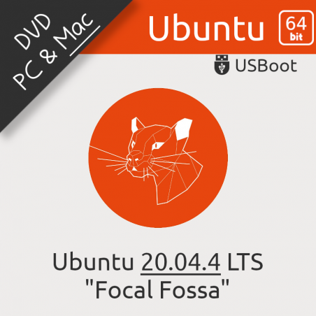 Disque DVD Linux Ubuntu 20.04.4 Focal Fossa